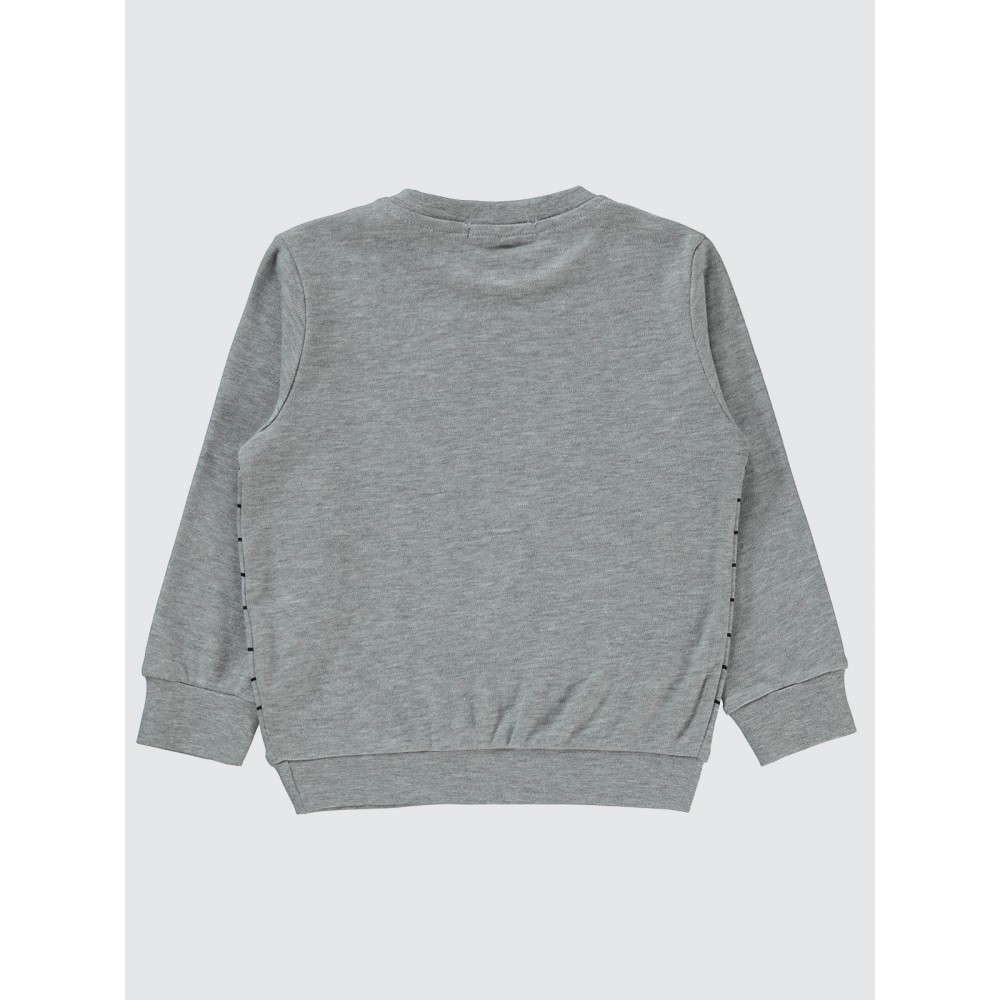 Gray Melange Boys-Sweatshirt Gray Melange Boys-Sweatshirt