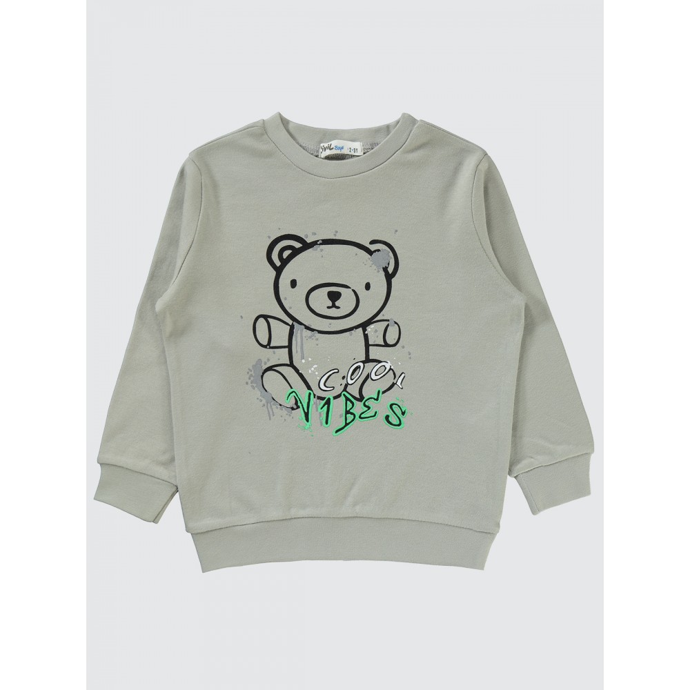 Soft Gray Boys-Sweatshirt Soft Gray Boys-Sweatshirt