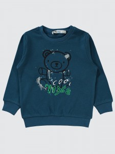 Dark Petrol Boys-Sweatshirt