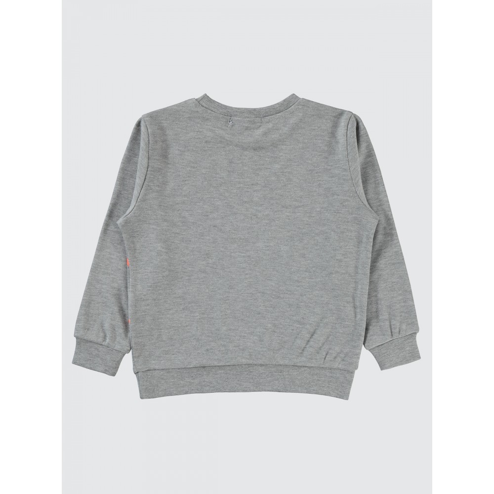Gray Melange Boys-Sweatshirt Gray Melange Boys-Sweatshirt