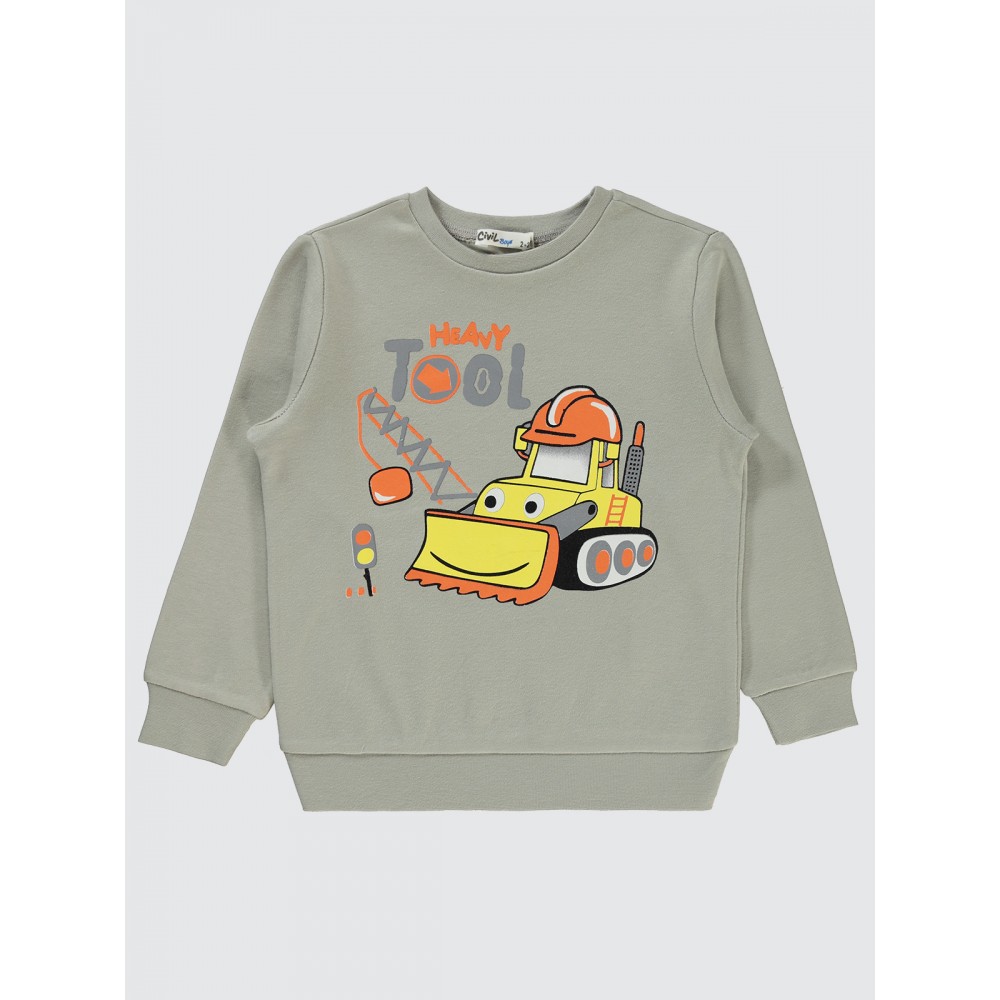 Soft Gray Boys-Sweatshirt Soft Gray Boys-Sweatshirt