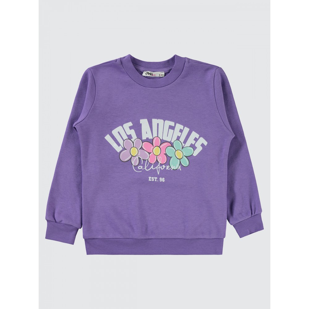 Metal Lavendar Lilac Girls-Sweatshirt Metal Lavendar Lilac Girls-Sweatshirt