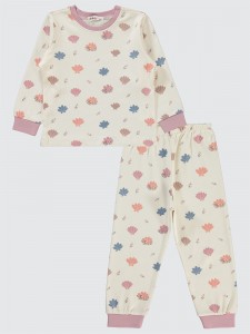 Light Salmon Girls-Pajama Set