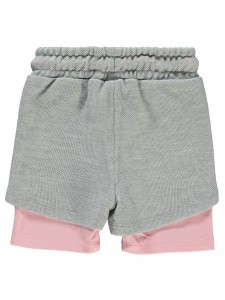 Gray Melange Girls-Shorts