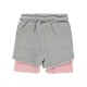 Gray Melange Girls-Shorts Gray Melange Girls-Shorts