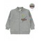 Gray Melange Boys-Cardigan