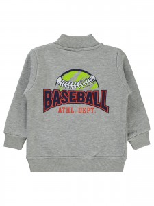 Gray Melange Boys-Cardigan