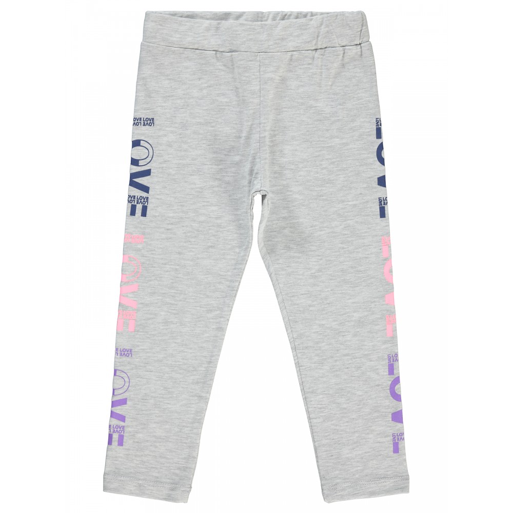 Heather Gray Melange Girls-Leggings Heather Gray Melange Girls-Leggings