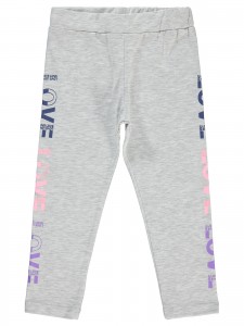 Heather Gray Melange Girls-Leggings