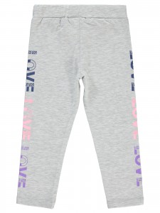 Heather Gray Melange Girls-Leggings