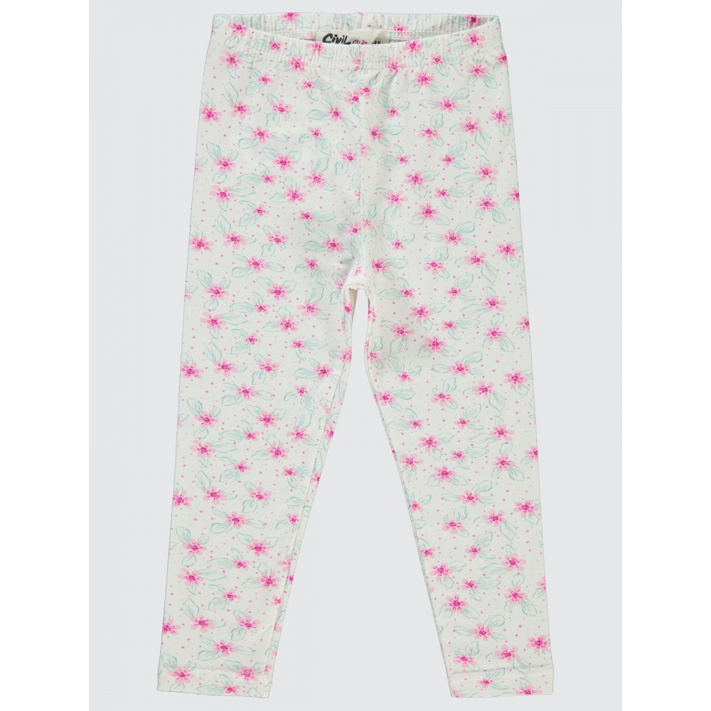 Ecru Girls-Leggings Ecru Girls-Leggings