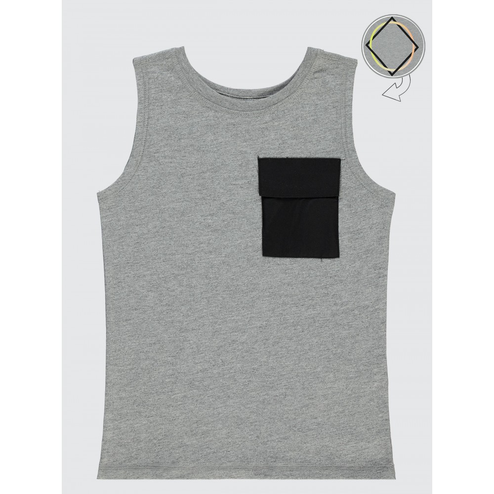 Gray Melange Boys-T-Shirt Gray Melange Boys-T-Shirt