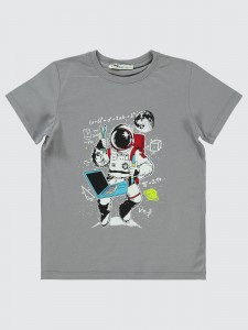 Gray Boys-T-Shirt