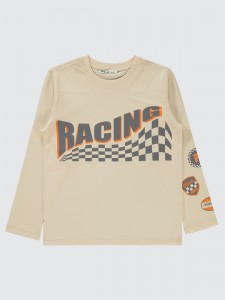 Stone Color Boys-Sweatshirt