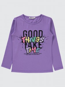 Metal Lavendar Lilac Girls-Sweatshirt