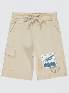 Stone Color Boys-Capri Pants