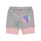 Gray Melange Girls-Shorts Gray Melange Girls-Shorts