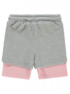 Gray Melange Girls-Shorts