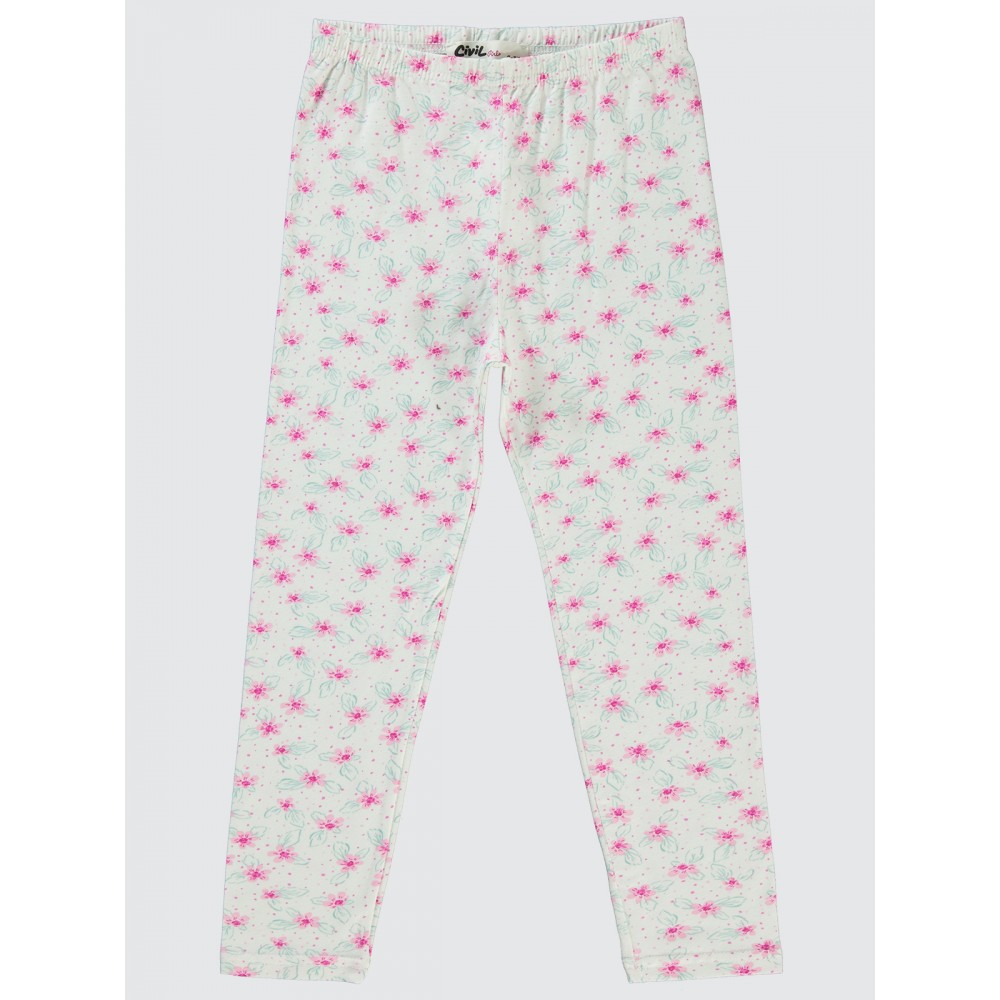Ecru Girls-Leggings Ecru Girls-Leggings