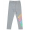 Gray Melange Girls-Leggings