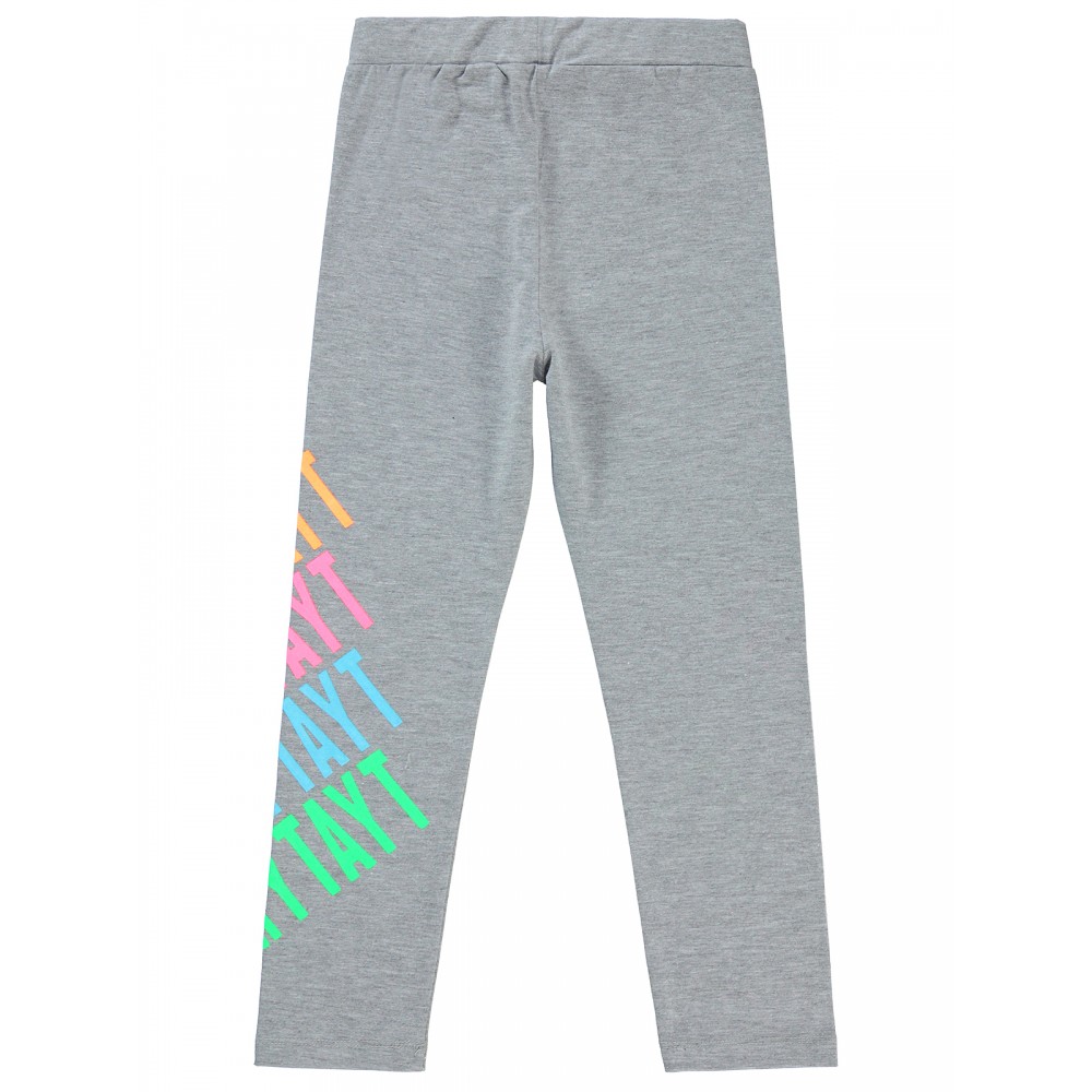 Gray Melange Girls-Leggings Gray Melange Girls-Leggings