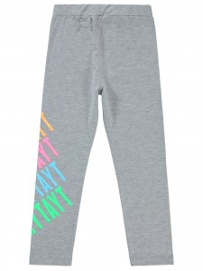 Gray Melange Girls-Leggings