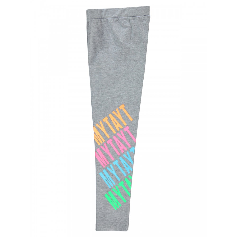 Gray Melange Girls-Leggings Gray Melange Girls-Leggings