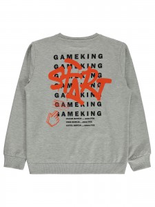 Gray Melange Boys-Sweatshirt