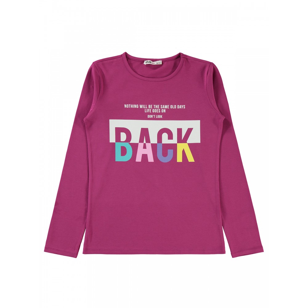 Amaranth Color Girls-Sweatshirt Amaranth Color Girls-Sweatshirt