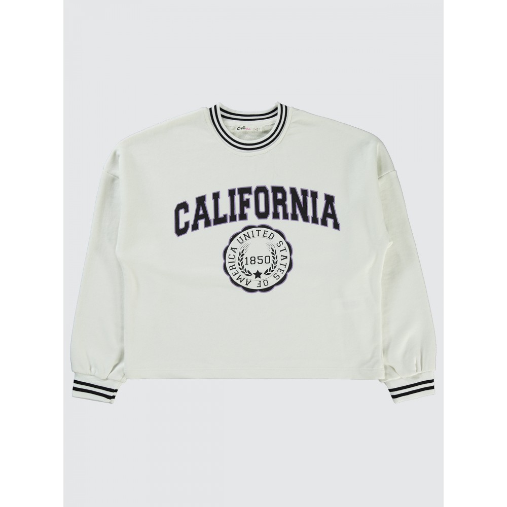Ecru Girls-Sweatshirt Ecru Girls-Sweatshirt