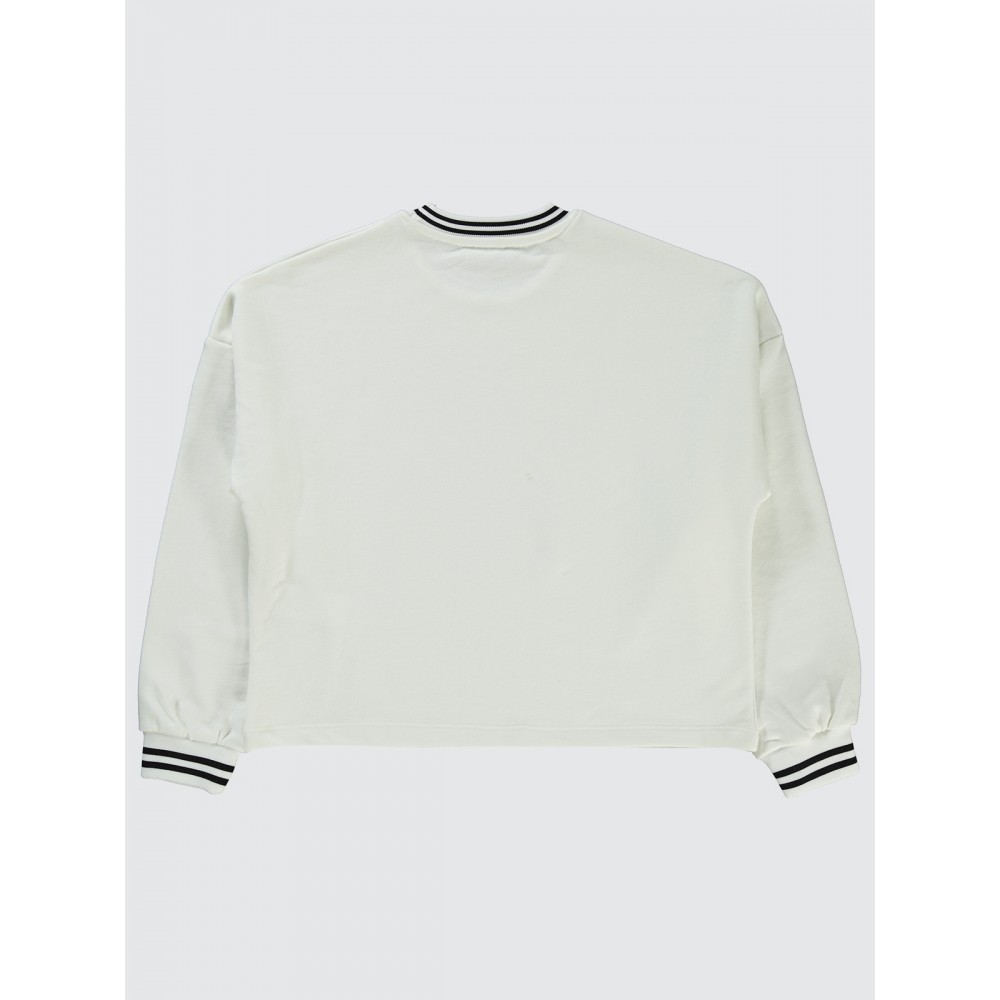 Ecru Girls-Sweatshirt Ecru Girls-Sweatshirt