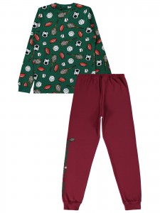 Pine Green Boys-Pajama Set