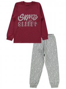 Gray Boys-Pajama Set