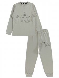 Gray Boys-Pajama Set