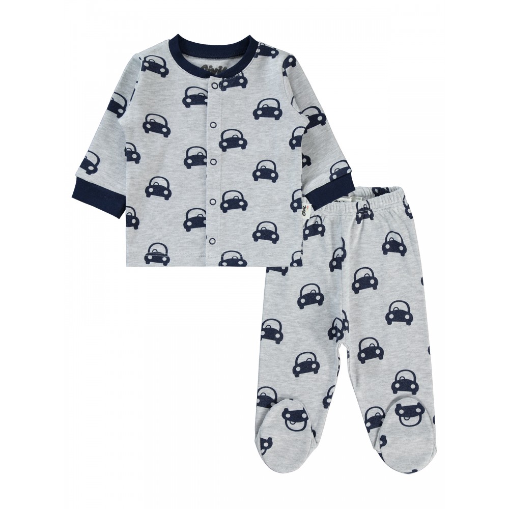 Heather Gray Melange Baby-Pajama Set Heather Gray Melange Baby-Pajama Set