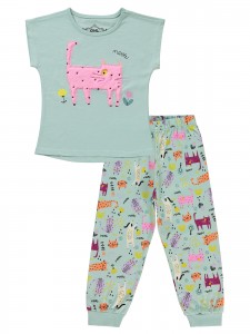 Fresh Mint Girls-Pajama Set