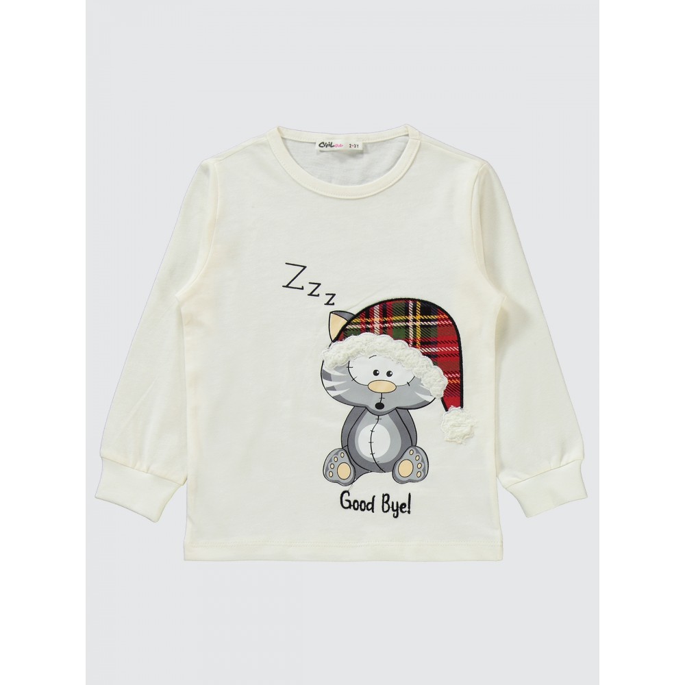 Ecru Girls-Pajama Set Ecru Girls-Pajama Set