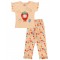 Soft Peach Girls-Pajama Set