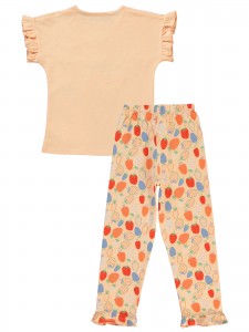 Soft Peach Girls-Pajama Set