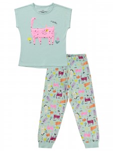 Fresh Mint Girls-Pajama Set