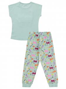 Fresh Mint Girls-Pajama Set