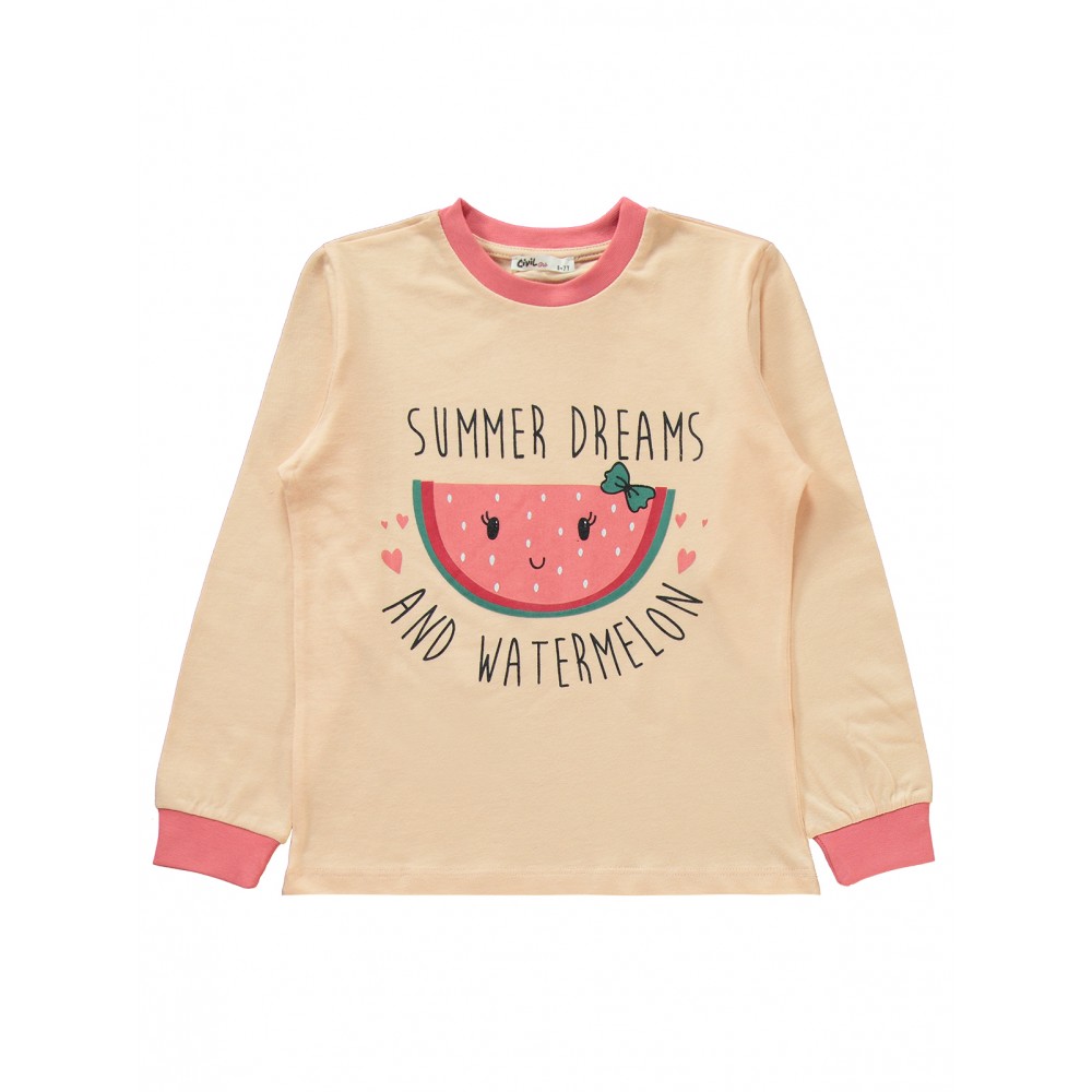 Soft Peach Girls-Pajama Set Soft Peach Girls-Pajama Set