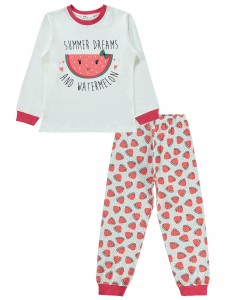 Ecru Girls-Pajama Set