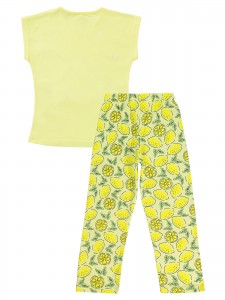 Pastel Yellow Girls-Pajama Set