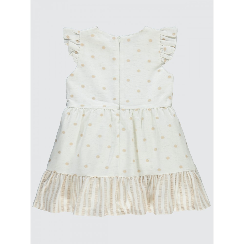 Beige Girls-Dress and Overall Beige Girls-Dress and Overall