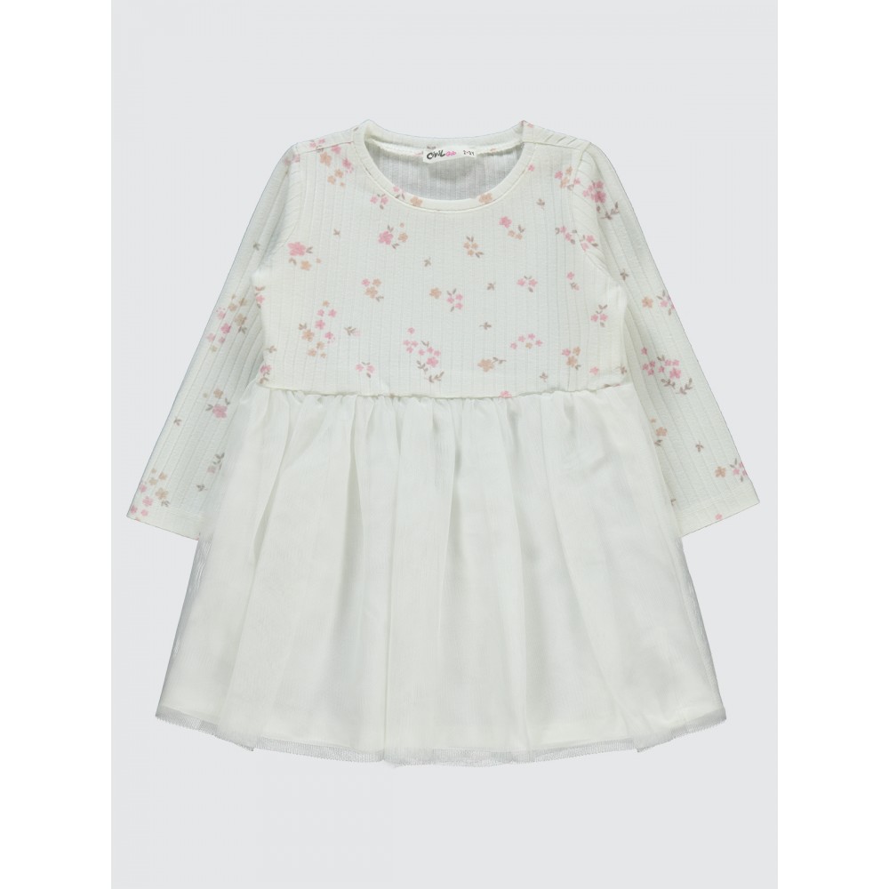Ecru Girls-Dress and Overall Ecru Girls-Dress and Overall