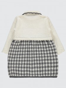 Gray Melange Girls-Dress and Overall