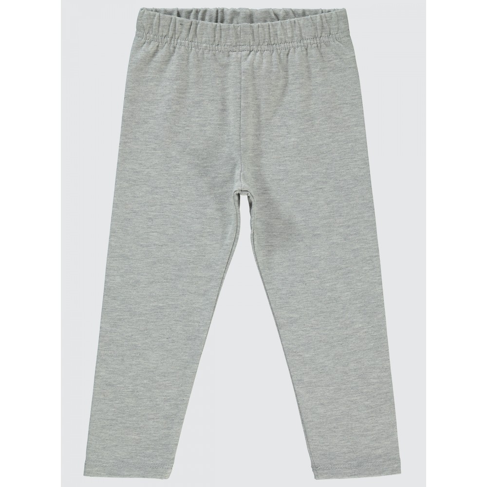 Gray Melange Girls-Leggings Gray Melange Girls-Leggings
