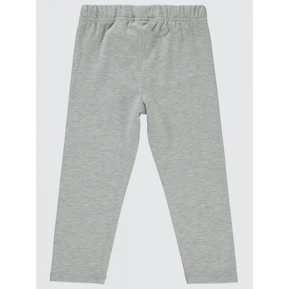 Gray Melange Girls-Leggings Gray Melange Girls-Leggings