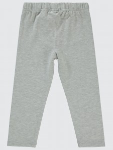 Gray Melange Girls-Leggings